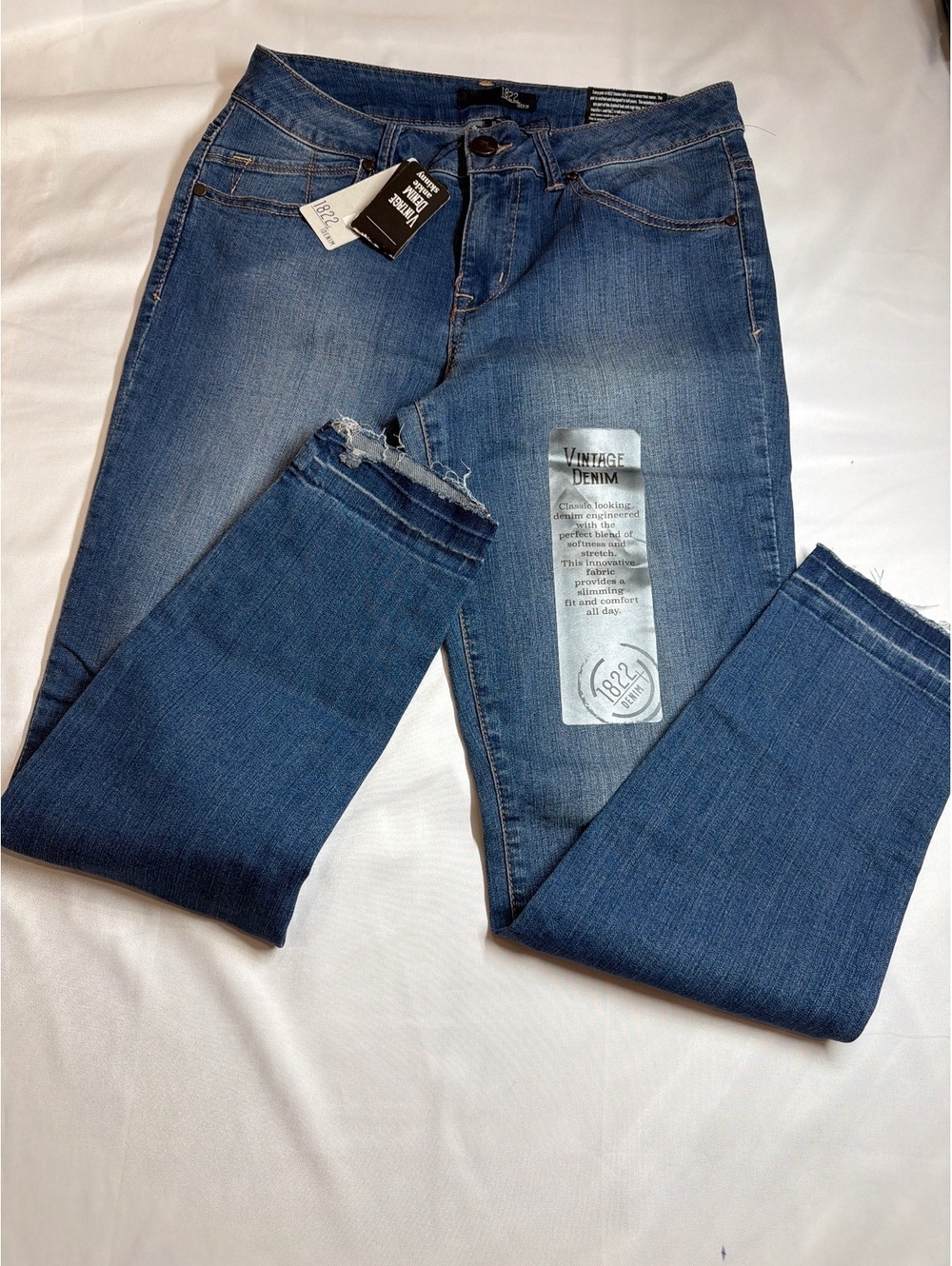 1822 Denim Vintage Blue Ankle Skinny Jeans, Size 10, New with Tags